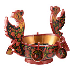 0020257/большой Хохлома КОВШ "ДВЕ ПТИЦЫ" 