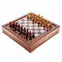 Шахматы с полем из камня и фигурами из янтаря 34х34 см, фотография 1. Интернет-магазин ЛАВКА ПОДАРКОВ