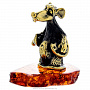 Статуэтка с янтарем "Мышь запасливый" (коньячный), фотография 1. Интернет-магазин ЛАВКА ПОДАРКОВ