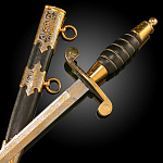  Златоуст  КОРТИК ОФИЦЕРСКИЙ кожа, никель литье,клинок рис ЭИ107