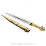 26145 Оружие сувенирное КИНЖАЛ ВОСТОЧНЫЙ Серебро Мельхиор ( Кубачи) в П/У