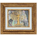 0069074 КАРТИНА Перламутровая "ЧЕТЫРЕ ВРЕМЕНИ ГОДА" об грунт акрил золото темпера24*22см