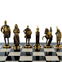Шахматы из камня и бронзы "Русские богатыри" 36х36 см, фотография 3. Интернет-магазин ЛАВКА ПОДАРКОВ