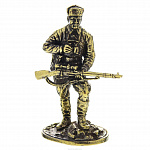 Бронзовая статуэтка миниатюра "Снайпер"