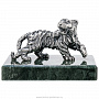 Статуэтка из серебра 925* на каменной подставке "Тигр", фотография 1. Интернет-магазин ЛАВКА ПОДАРКОВ