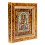 Икона янтарная "Божья Матерь Иверская" 24х26 см, фотография 2. Интернет-магазин ЛАВКА ПОДАРКОВ