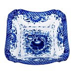 0074893/№1-коб Гжель Салатник №1 квадратный 20*20 см Авт. Алехин С.С.