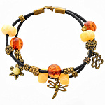 0058592 Браслет Оберег Лето 37 бусин на шнуре