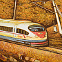 Картина янтарная "Поезд Сапсан" 30х40 см, фотография 4. Интернет-магазин ЛАВКА ПОДАРКОВ