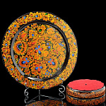 0019959  Хохолома ПОДСТАВКА и блюдо (крутящаяся) под изделия из ХОХЛОМЫ