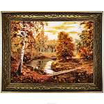 Картина янтарная "Золотая осень" 98х78 см