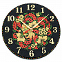 Настенные часы с росписью. Хохлома, фотография 1. Интернет-магазин ЛАВКА ПОДАРКОВ