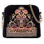 Сумка "Букет". Черная с вышивкой, фотография 2. Интернет-магазин ЛАВКА ПОДАРКОВ