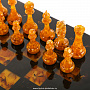 Шахматы с фигурами из янтаря "Африка" 43х43 см, фотография 10. Интернет-магазин ЛАВКА ПОДАРКОВ