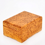 0032995 Нат.дерево Кап ШКАТУЛКА СУНДУЧОК 110*80*50мм Карельская береза