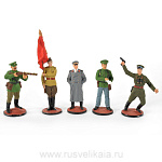 28162 Оловянная миниатюра  Набор солдатиков "Красная армия 1941-1945" (5 фигур)