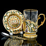 Чайный набор с подстаканником "Корона". Златоуст, фотография 1. Интернет-магазин ЛАВКА ПОДАРКОВ