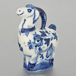 0021524 Гжель Скульптура "Коза" Авт. Алехин С.С.