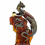 Скульптура из янтаря и бронзы "Китайский дракон на скале", фотография 3. Интернет-магазин ЛАВКА ПОДАРКОВ