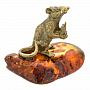 Статуэтка с янтарем "Крыса с сыром", фотография 5. Интернет-магазин ЛАВКА ПОДАРКОВ