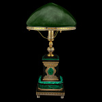 Лампа настольная кабинетная на малахитовой подставке. Златоуст