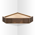 RAP-01.M Полка для икон одноярусная угловая "Тайная вечерия" из мореного дуба 