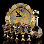 0044490 Златоуст Винный питейный набор "Колибри" на 6п