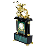 0035184/7288 Нат.поделочный камень ЧАСЫ "Георгий Победоносец" 