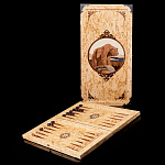 0053483/30*60см Кар.береза НАРДЫ "МЕДВЕДЬ" с инкрустацией, большие