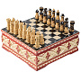 Шахматы резные и деревянными фигурами 26х26 см, фотография 1. Интернет-магазин ЛАВКА ПОДАРКОВ
