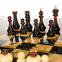 Шахматный стол со стульями "Самурай" с инкрустацией из янтаря , фотография 11. Интернет-магазин ЛАВКА ПОДАРКОВ