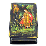 0048182/8*4см Шкатулка лаковая миниатюра Холуй"Царевна-лягушка"17,10