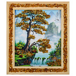 Картина янтарная "Пейзаж №13" 15х18 см
