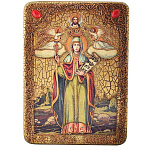 0028054/15*20см Икона подарочная "Св.Параскева Пятница"мор.дуб  в ПУ (RTI-276.m)