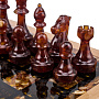 Шахматы с инкрустацией и фигурами из янтаря 28х28 см, фотография 7. Интернет-магазин ЛАВКА ПОДАРКОВ