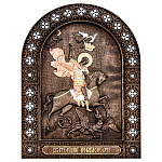 0070609 ИКОНА "ГЕОРГИЙ ПОБЕДОНОСЕЦ" 30*23 см