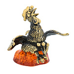 0047315/1280 Сувенир Птица Петух на пеньке  Сувенир (коньячный)