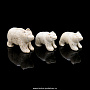 Набор из трех статуэток из кости "Мишки", фотография 2. Интернет-магазин ЛАВКА ПОДАРКОВ