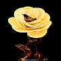 Сувенир "Роза в вазе" (янтарь, оникс), фотография 2. Интернет-магазин ЛАВКА ПОДАРКОВ