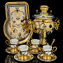 Набор чайный с самоваром "Лазуритовый" на 4 персоны. Златоуст, фотография 1. Интернет-магазин ЛАВКА ПОДАРКОВ
