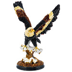 0063906-НП  СКУЛЬПТУРА "ОРЕЛ" .50*70 см крылья вверх   (янтарь, янтарная крошка)