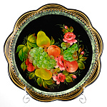 Поднос с авторской росписью 34х34 см