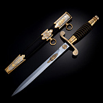 0010517 Златоуст Оружие сувенирное КОРТИК"Морской" золоченый ул.отд. 002694