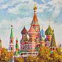 Картина янтарная "Вид на Кремль" 60х40 см, фотография 2. Интернет-магазин ЛАВКА ПОДАРКОВ