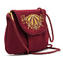 Сумка "Веер". Бордовая с вышивкой, фотография 7. Интернет-магазин ЛАВКА ПОДАРКОВ