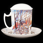 0032378/81.23093.00.1 ЛФЗ БОКАЛ+БЛЮДЦЕ+КР Снежное утро "Засидка" ТН1