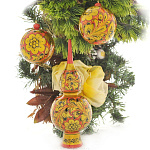 0021057/1 шт  Хохлома Новогодняя игрушка ШАР/КУПОЛОКв ассорт.65300000003