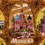 Картина янтарная "Москва. Золотое кольцо" 100х100 см, фотография 2. Интернет-магазин ЛАВКА ПОДАРКОВ