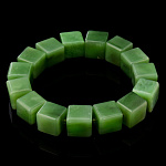 0058932 БРАСЛЕТ ГЕОМЕТРИЯ КВАДРАТНЫЙНефрит светло-зеленый 