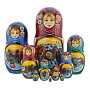 Матрешка "Зимняя тройка" 10 мест, фотография 1. Интернет-магазин ЛАВКА ПОДАРКОВ